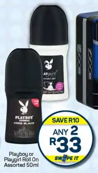 Pick n Pay Hypermarket Playboy or Playgirl Roll On Assorted offer