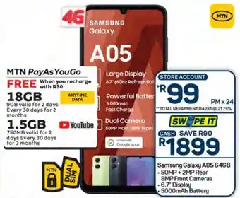 Pick n Pay Hypermarket Samsung Galaxy A05 64GB offer