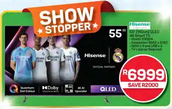 Pick n Pay Hypermarket Hisense 55" (140cm) QLED 4K Smart TV offer