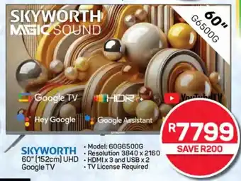 Pick n Pay Hypermarket SKYWORTH 60" (152cm) UHD Google TV offer