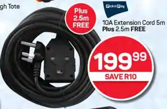 Pick n Pay Hypermarket Pick n Pay 10A Extension Cord offer