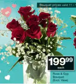 Checkers Rose & Gyp Bouquet (Excl. Vase) offer