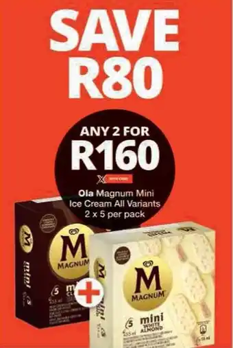 Checkers Ola Magnum Mini Ice Cream All Variants offer