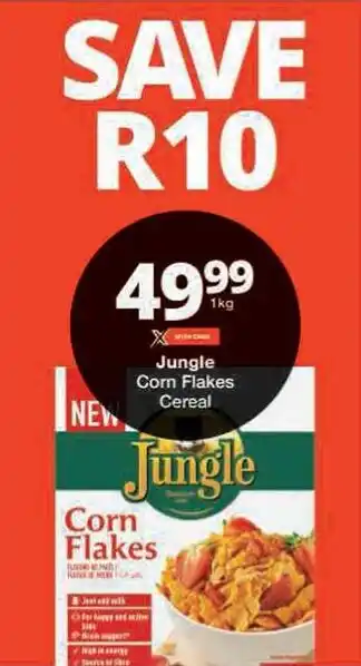 Checkers Jungle Corn Flakes Cereal offer