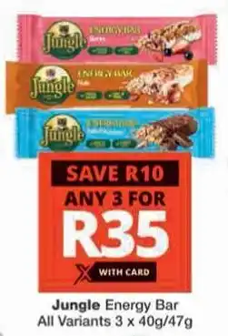 Checkers Jungle Energy Bar All Variants offer