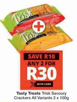 Checkers Tasty Treats Trisk Savoury Crackers All Variants offer