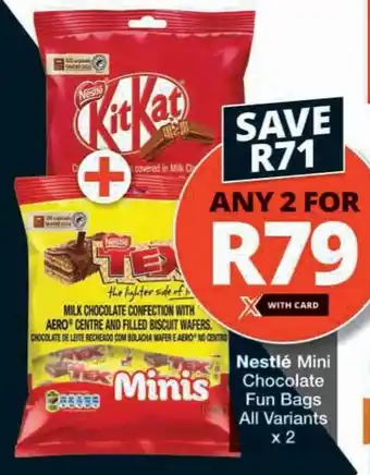 Checkers Nestlé Mini Chocolate Fun Bags All Variants offer