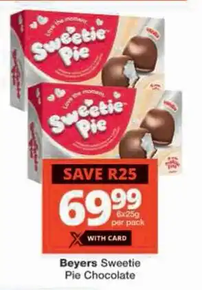 Checkers Beyers Sweetie Pie Chocolate offer