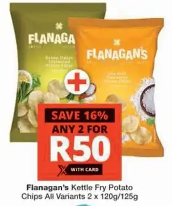 Checkers Flanagan's Kettle Fry Potato Chips All Variants offer