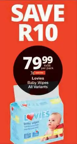 Checkers Lovies Baby Wipes All Variants offer