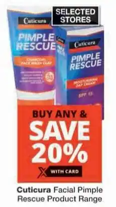 Checkers Cuticura Facial Pimple Rescue Product Range offer