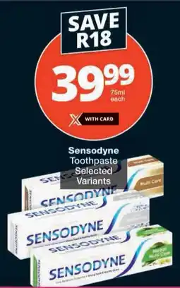 Checkers Sensodyne Toothpaste Selected Variants offer