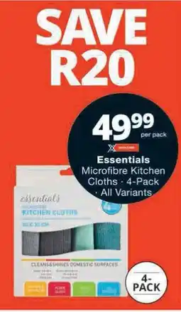 Checkers Essentials Microfibre Kitchen Cloths offer