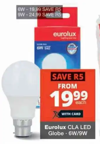 Checkers Eurolux CLA LED Globe offer