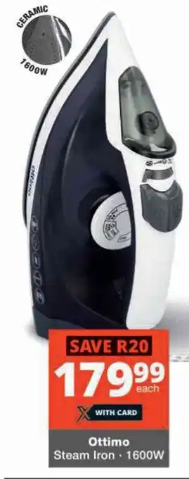 Checkers Ottimo Steam Iron offer