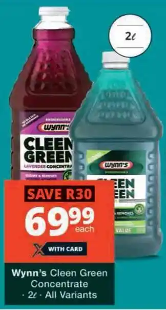 Checkers Wynn's Cleen Green Concentrate offer