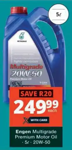 Checkers Engen Multigrade Premium Motor Oil offer