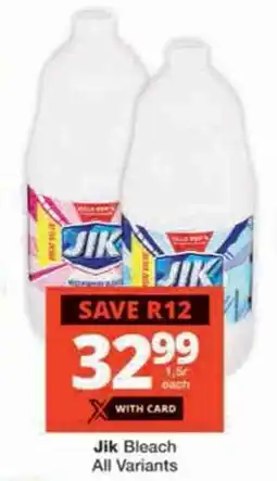 Checkers Jik Bleach All Variants offer