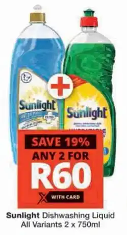 Checkers Sunlight Dishwashing Liquid All Variants offer