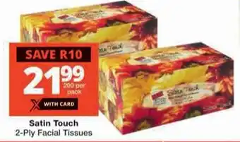 Checkers Satin Touch 2-Ply Facial Tissues offer