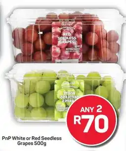 Pick n Pay PnP White or Red Seedless Grapes offer