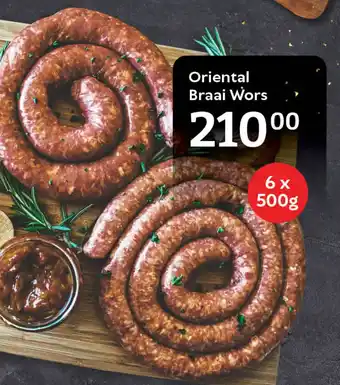 Oxford Freshmarket Oriental Braai Wors offer