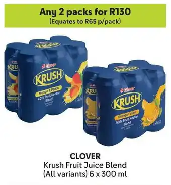 Makro CLOVER Krush Fruit Juice Blend offer