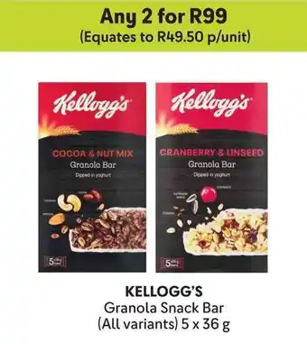 Makro KELLOGG'S Granola Snack Bar offer