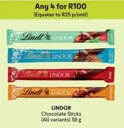 Makro LINDOR Chocolate Sticks offer