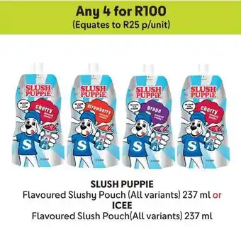 Makro SLUSH PUPPIE Flavoured Slushy Pouch or ICEE Flavoured Slush Pouch offer