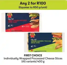 Makro FIRST CHOICE Individually Wrapped Processed Cheese Slices offer