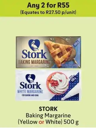 Makro STORK Baking Margarine (Yellow or White) offer