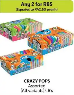 Makro CRAZY POPS Assorted offer