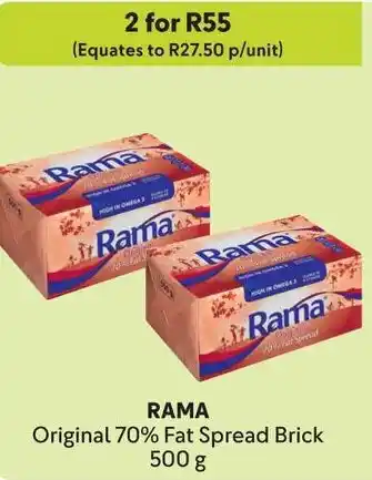 Makro RAMA Original 70% Fat Spread Brick offer