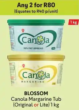 Makro BLOSSOM Canola Margarine Tub (Original or Lite) offer