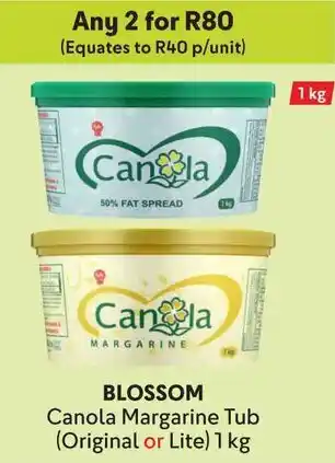 Makro BLOSSOM Canola Margarine Tub (Original or Lite) offer