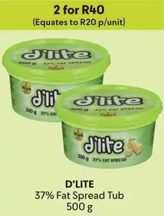 Makro D'LITE 37% Fat Spread Tub offer