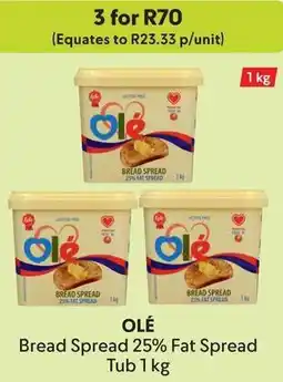 Makro OLÉ Bread Spread 25% Fat Spread Tub offer