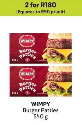 Makro WIMPY Burger Patties offer