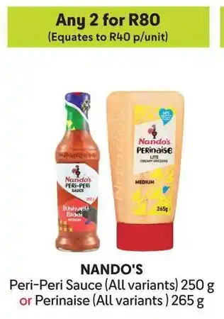 Makro NANDO'S Peri-Peri Sauce or Perinaise offer