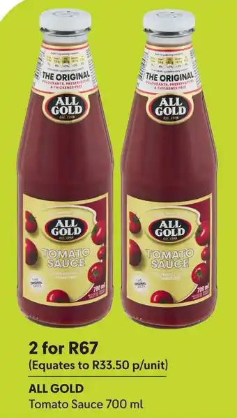 Makro ALL GOLD Tomato Sauce offer