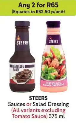 Makro STEERS Sauces or Salad Dressing (All variants excluding Tomato Sauce) offer