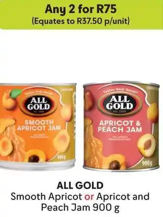 Makro ALL GOLD Smooth Apricot or Apricot and Peach Jam offer