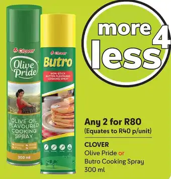 Makro CLOVER Olive Pride or Butro Cooking Spray offer