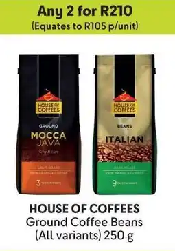 Makro HOUSE OF COFFEES Ground Coffee Beans offer