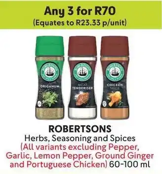 Makro ROBERTSONS Herbs, Seasoning and Spices offer