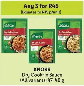 Makro KNORR Dry Cook-in Sauce offer