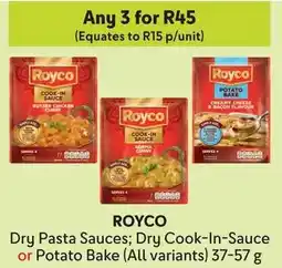 Makro ROYCO Dry Pasta Sauces; Dry Cook-In-Sauce or Potato Bake offer