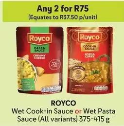 Makro ROYCO Wet Cook-in Sauce or Wet Pasta Sauce offer