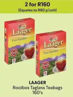 Makro LAAGER Rooibos Tagless Teabags offer